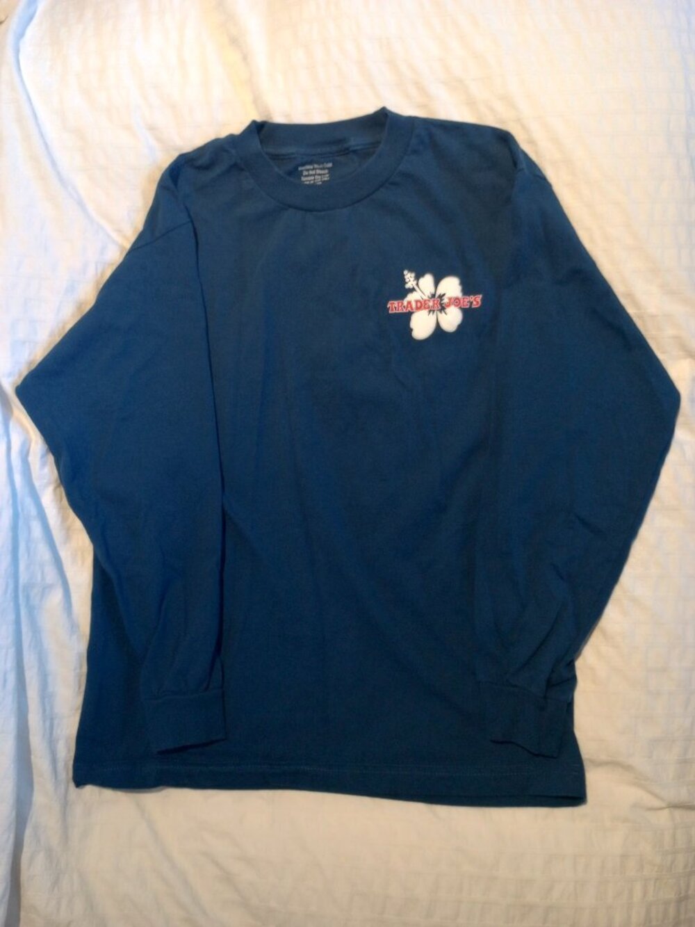 NWOT Trader Joe's Long-Sleeve Navy Blue Shirt, Unisex, Size M